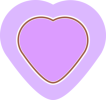 estetica carino colorato cuore forma etichetta decorazione png
