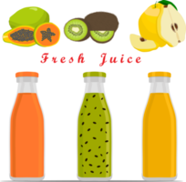 Sweet tasty natural eco product juice in bottle png