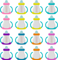 big kit baby milk in bottle with rubber pacifier png