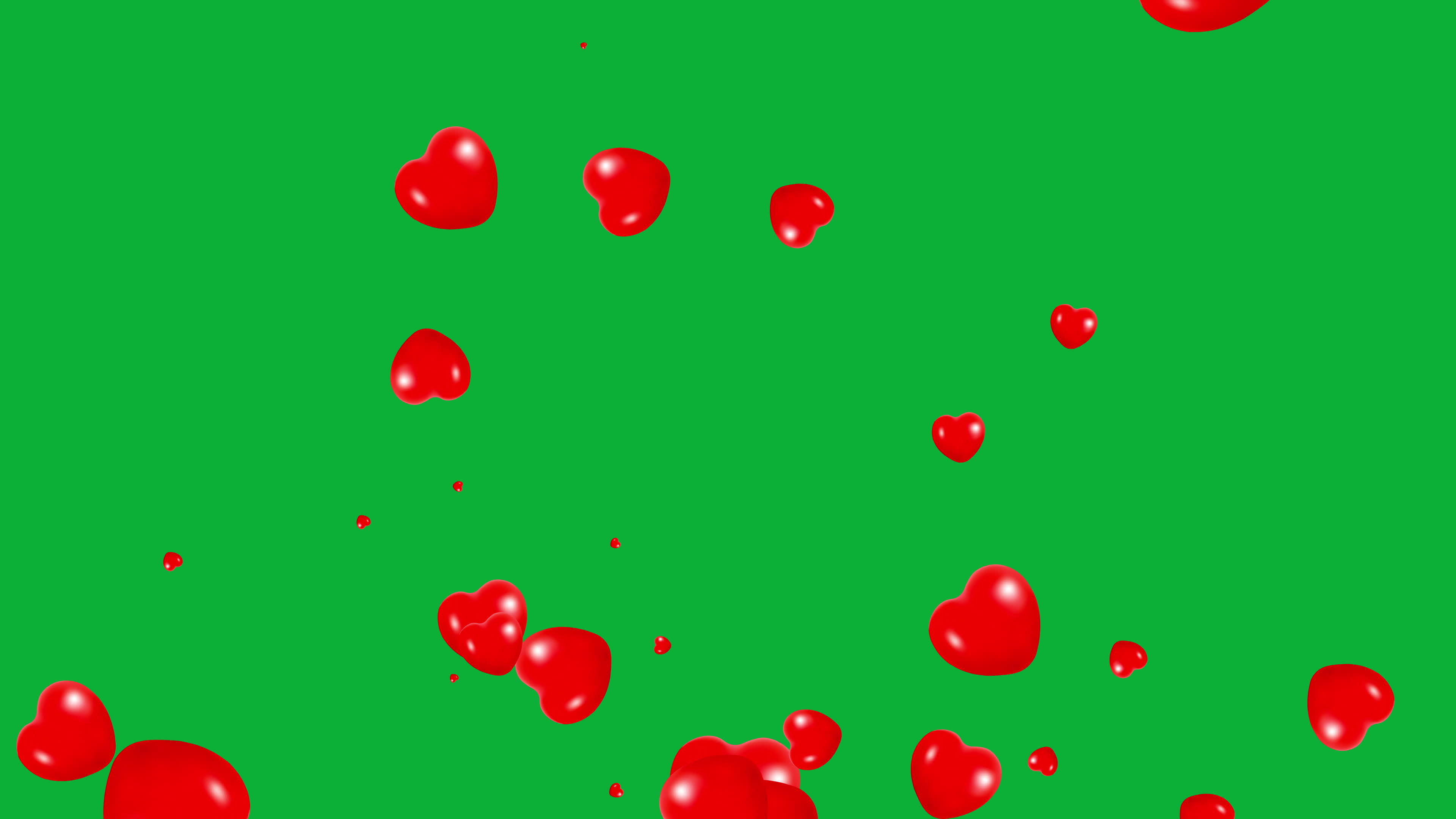 Red hearts animation for valentines day and wedding background. loop video  in green screen. 18145739 Stock Video at Vecteezy