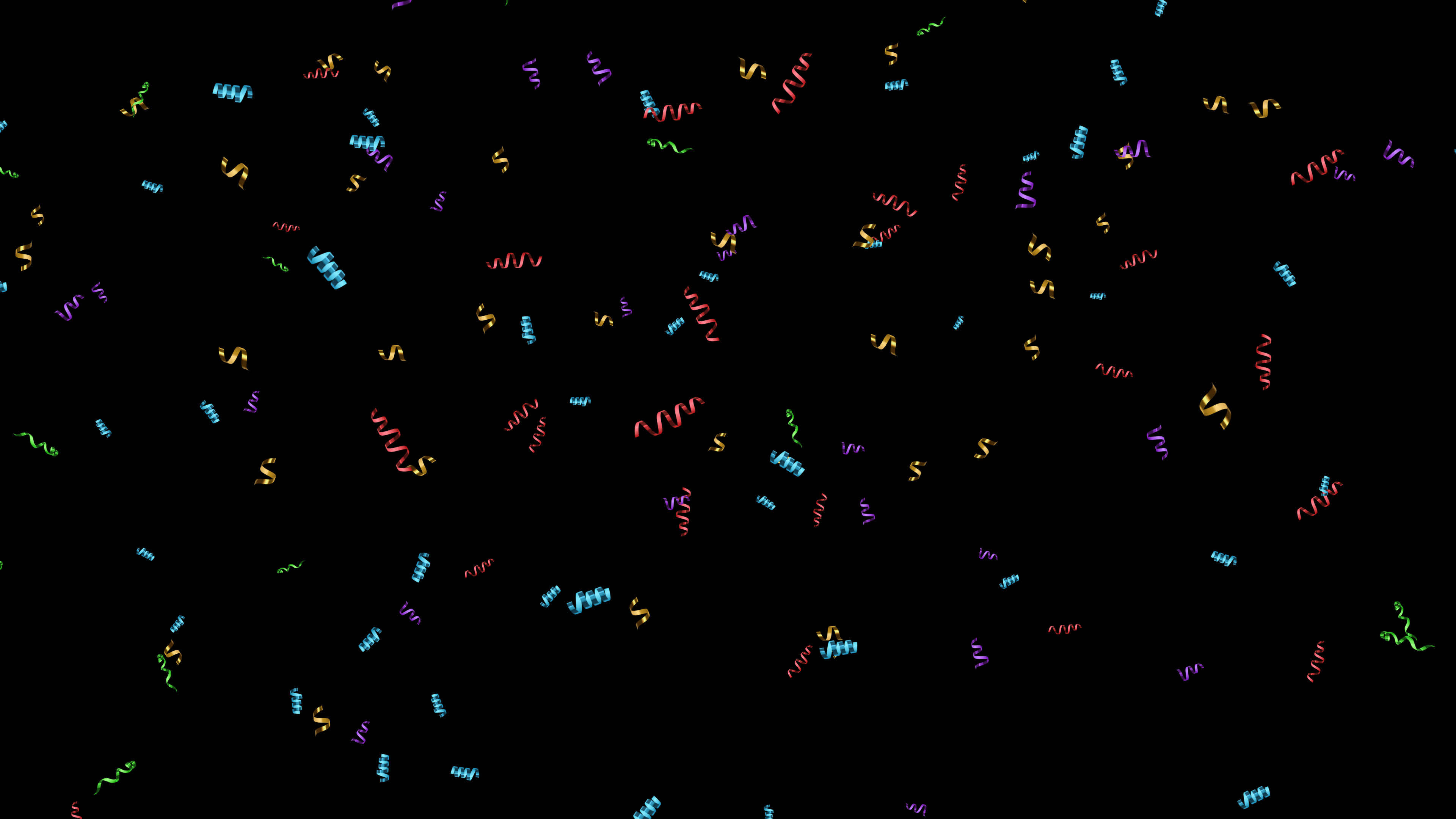 Colorful confetti moving animation in transparent background. looped ...