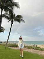 Young beautiful woman relax on the beach photo