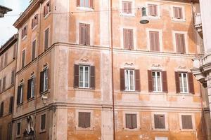 Typical roman old houses in Rome, Italy photo