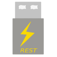 USB bed rust uit opladen icoon png