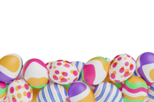 egg frame 3d render easter border png