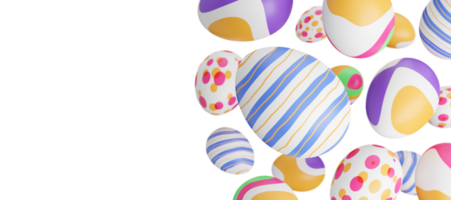 easter egg falling 3d render illustration png