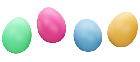 easter egg falling 3d render illustration png