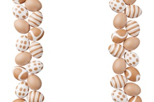 gold egg frame 3d render easter border png