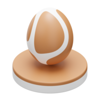 huevo de oro podio pascua 3d ilustración png