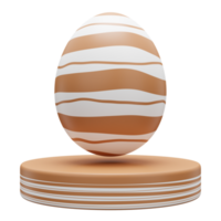 oro uovo podio Pasqua 3d illustrazione png