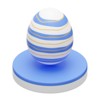 huevo azul podio pascua 3d ilustración png