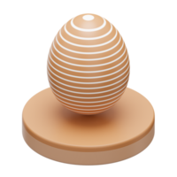 gold egg podium easter 3d illustration png