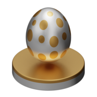 oeuf d'or podium illustration 3d de pâques png