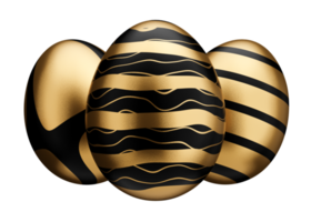 huevo de pascua dorado tres ilustración 3d png