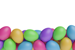 egg frame 3d render easter border png