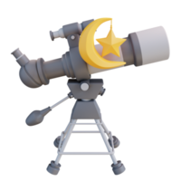 télescope d'illustration 3d png