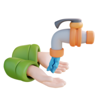 3D Illustration ablution png