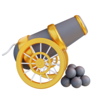 3d illustrazione cannone png