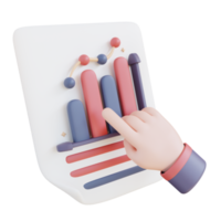 3D Illustration hand showing document graphic png