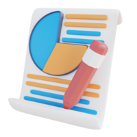 3d illustration document report graphic png