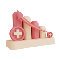 Gráfico de ilustración 3d de aumento de la salud png