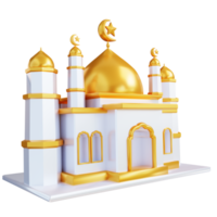 ilustração 3D mesquita islâmica png