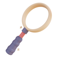 3D Illustration magnifying glass png