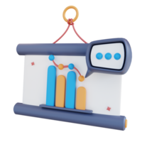 3d illustration of data presentation png