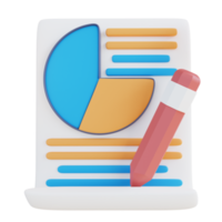 gráfico de informe de documento de ilustración 3d png