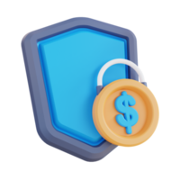 3d illustration of financial security png