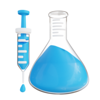 3d illustration of injection and test tube png