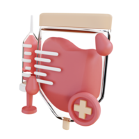 ilustração 3D de infusão e injeção png