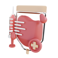 illustration 3d de perfusion et d'injection png