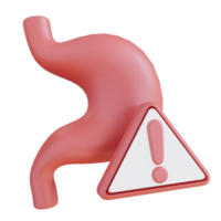 3d illustration de la douleur gastrique png