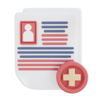 3d illustration of health patient document png