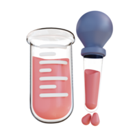 3d illustration test tube png