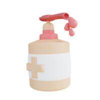 3d illustration of hand washing soap png