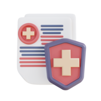 3d illustration of health document security png