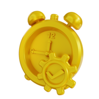 3d illustration of working time png