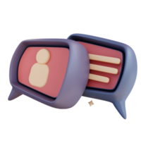 chat d'affaires illustration 3d png