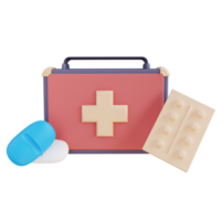 3d illustration of first aid medicine png