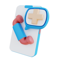 3D-Illustration Handy für die Gesundheit png