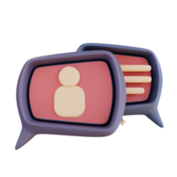 chat d'affaires illustration 3d png