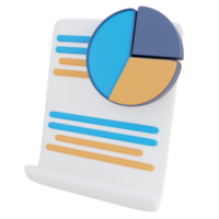 3D-Darstellung Kreisdiagrammdokument png