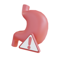 3d illustration de la douleur gastrique png