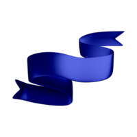 blaues leeres Etikettenband-Symbol 3d-Render-Png-Illustration. png