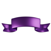 icône de ruban d'étiquette vierge violet illustration de rendu 3d png