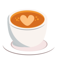 en kaffe med vit råna ikon illustration png