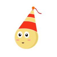 People cartoon with hat cone for party and holiday png