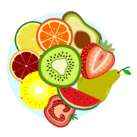 salada de frutas para uma vida saudável png